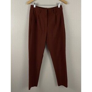 Frank And Oak Womens 6 Brown Taper Leg Dress Pant